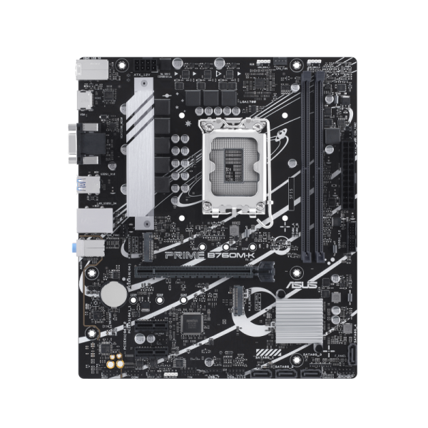 Placa de baza asus prime b760m-k lga 1700, 2x ddr5, 1x vga 1x hdmi, 1x pcie 4.0 x16 1x pcie 4.0 x1, 2x m.2, 4x sata 6gb/s, matx