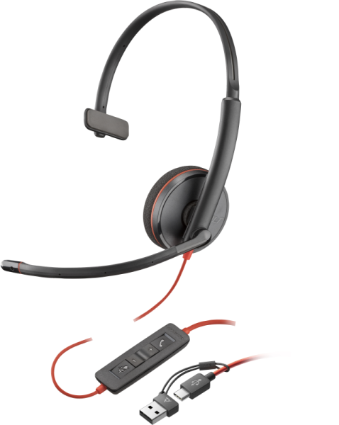 Poly bw 3210 usb-c hs +usb-c/a (bulk)