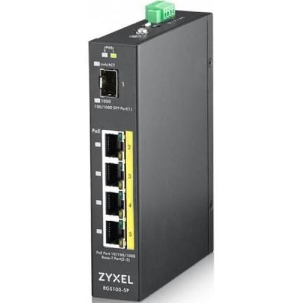 Switch zyxel rgs100-5p-zz0101f, 5 port, 100/1000 mbps
