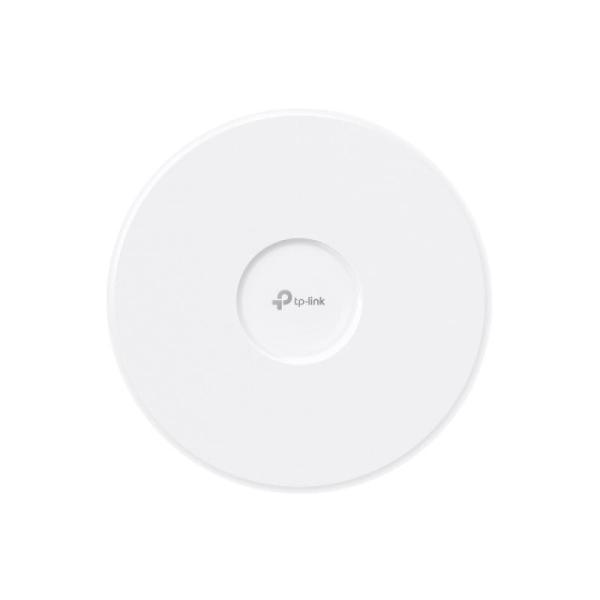 Omada  be3600 ceiling mount tri-band wi-fi 7 access point port: 1×2.5g rj45 port speed:688 mbps at  2.4 ghz + 2882 mbps at 5 ghz feature: 802.3 at poe + and 12v dc (power adapter is not included), 4 ×internal antennas, mu-mimo, seamless roaming, band stee