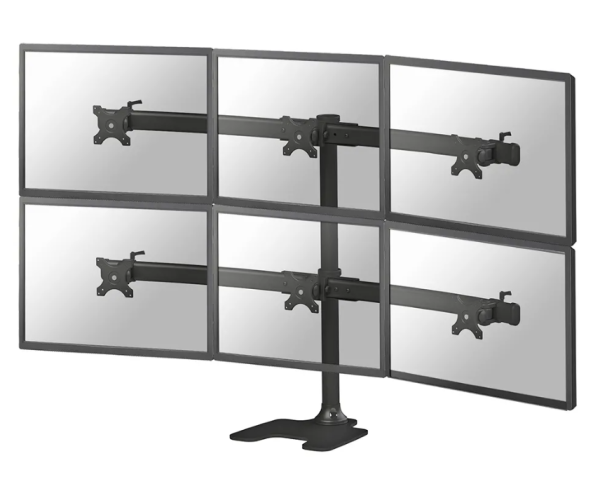 Suport de birou neomounts by newstar fpma-d700dd6, diagonala maxima 27", greutate maxima 8kg, suporta 6 monitoare, vesa 100x100, negru