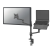 Suport dublu laptop de birou neomounts ds20-425bl2; pentru display-uri cu diagonale 17"-27", sistem de prindere vesa 75x75~100x100, greutate maxima suportata 8kg, tilt +90°, -30°, swivel 90°, rotate 360°, distanta fata de perete 162-494mm; inaltime reglab