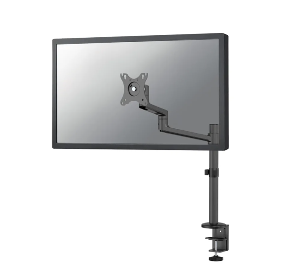 Brat monitor neomounts ds60-425bl1; pentru display-uri cu diagonale 17"-27", sistem de prindere vesa 75x75~100x100, greutate maxima suportata 8kg, tilt +90°, -30°, swivel +90°, -90°, rotate +360°, distanta fata de perete 128-459mm; inaltime reglabila manu