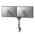 Brat dublu monitor neomounts ds60-425bl2; pentru display-uri cu diagonale 17"-27", sistem de prindere vesa 75x75~100x100, greutate maxima suportata 8 - per ecrankg, tilt +90°, -30°, swivel +90°, -90°, rotate +360°, distanta fata de perete 128-460mm; inalt