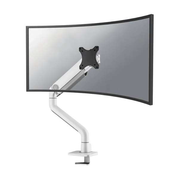 Brat monitor neomounts ds70s-950wh1; pentru display-uri cu diagonale 17"-49", sistem de prindere vesa 75x75~100x100, greutate maxima  suportata 18kg, full motion, tilt 90°, swivel 90°, rotate 180°, distanta fata de perete 119-656mm; gas spring; culoare al