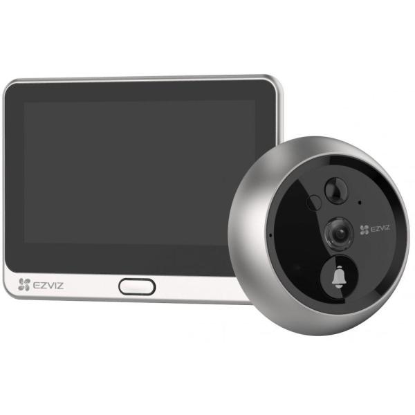 Vizor wireless ezviz,cs-dp2c-a0-6e2wpfbs;1/3" progressive scan cmos, 2.0 mm @ f2.2, visual angle (diagonal):155°,icr infrared filter,max. 5 m, 1080p / 2mp, 15fps, pir angle 110°, max. 5m (20 ft), microsd card(max. 256 gb)， built-in high sensitivity microp