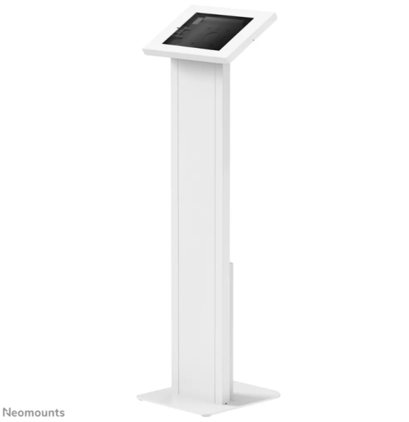 Stand podea mobil/fix pentru tablete neomounts fl15-750wh1; pentru display-uri cu diagonale 9,7"-11", sistem de prindere vesa 75x75~75x75, fix; lockable; culoare alb. garantie 5 ani