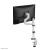 Brat monitor neomounts ds60-425wh1; pentru display-uri cu diagonale 17"-27", sistem de prindere vesa 75x75~100x100, greutate maxima suportata 8kg, tilt +90°, -30°, swivel +90°, -90°, rotate +360°, distanta fata de perete 128-459mm; inaltime reglabila manu
