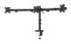 Brat triplu neomounts ds60-600bl3; pentru display-uri cu diagonale 17"-27", sistem de prindere vesa 75x75~100x100, greutate maxima suportata 6 - per ecrankg, full motion, tilt +45°, swivel 90°, rotate 180°, distanta fata de perete 137-601mm; culoare negru