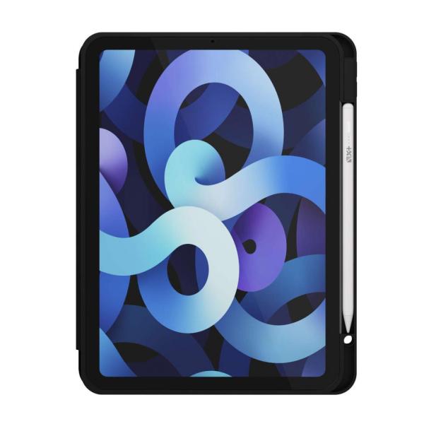 Husa next one rollcase ipad 12.9", silicon, suport stilou, protejeaza impotriva zgarieturilor, anti-amprenta, negru