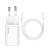 Incarcator retea baseus super si, quick charge 20w, 1 x usb type-c 5v/3amax, include cablu usb type-c la lightning iphone 1m, alb