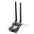 Asus pce-be6500 wifi  bluetooth 5.4, wi-fi 7, 2.4ghz / 5ghz / 6ghz, greutate: 51.6g, 2 x antene externe, pci-express x 1.