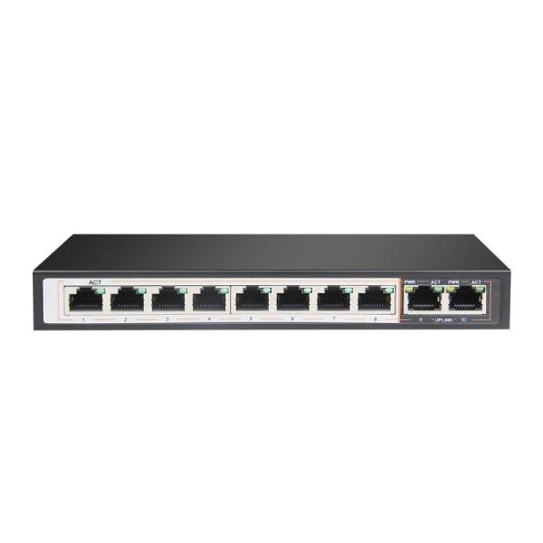 Extralink perses  poe switch   8x gigabit poe/poe+ 2x rj45 uplink gigabit 96w