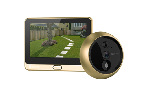 Vizor wireless ezviz,cs-dp2c-a0-6e2wpfbs;1/3" progressive scan cmos, 2.0 mm @ f2.2, visual angle (diagonal):155°,icr infrared filter,max. 5 m, 1080p / 2mp, 15fps, pir angle 110°, max. 5m (20 ft), microsd card(max. 256 gb)， built-in high sensitivity microp