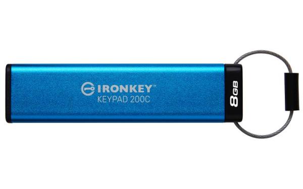 Kingston ironkey keypad 200c, 8gb, blue