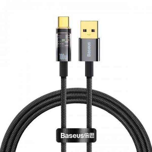 Cablu alimentare si date baseus superior supervooc, fast charging data cable pt. smartphone, usb la usb type-c, 65w, 1m, negru