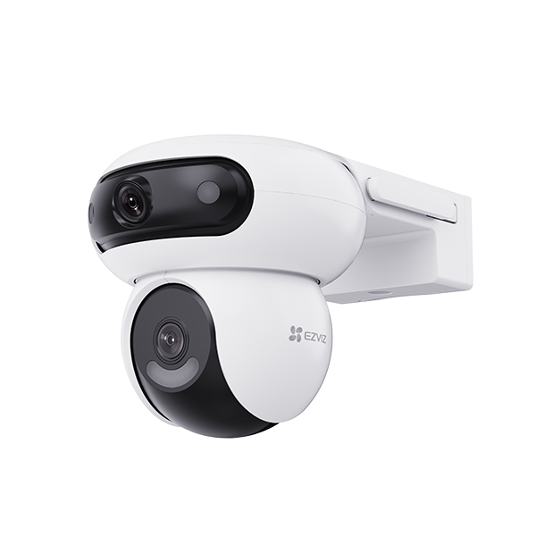 Camera de supraveghere dual pan tilt wi-fi 5mp ezviz h90, lentila fixa: 2.8mm/6mm, iluminare min: 0.5 lux @(f1.6, agc on), 0 lux cu ir: 30m, microfon incorporat, difuzor incorporat, wi-fi standard: ieee802.11b, 802.11g, 802.11n, slot card de memorie: micr