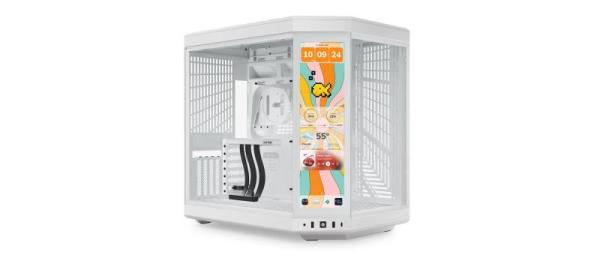 Carcasa hyte y70 mid tower snow white, tempered glass, sloturi expansiune 11, drive bays: 2x3.5" 2x2.5", ventilatoare suportate: 9 x120mm sau 7x 140mm (lateral: 3x120mm/2x140mm, sus: 3x120mm/2x140mm, spate: 1x120mm/1x140mm, jos: 2x120mm/2x140mm), format p