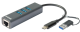 D-link usb-c to gigabit ethernet adapter, dub-2332, 3x usb 3.0, 1x rj-45