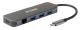 D-link dub-2334 5-in-1 usb-c hub with gigabit ethernet and power delivery, 1* usb-c connector, 1* gigabit ethernet, 3* usb type- aport (usb 3.0), 1* usb-c powerdelivery.