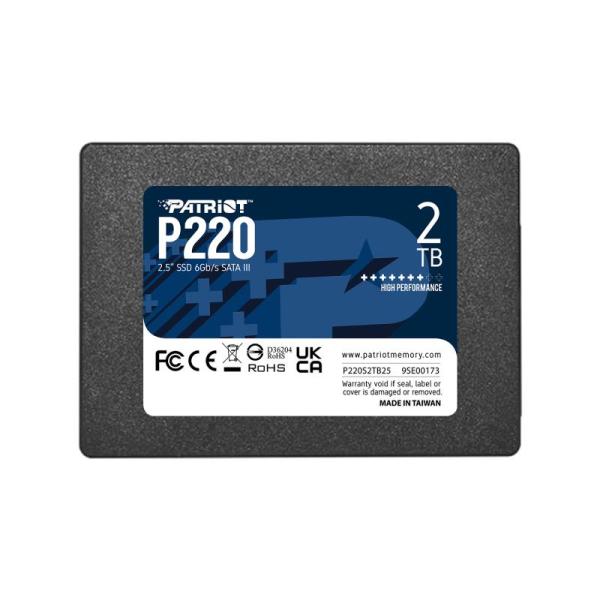 Ssd patriot p220 2tb sata iii, viteza de citire 550mb/s viteza de scriere 500mb/s