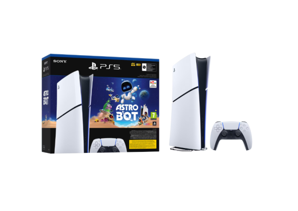 Sony ps5 slim digital edition 1tb ssd white + astro bot