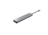 Adaptor trust dalyx 7-in-1, 2 porturi interfata usb-a 3.2 gen 1, 1 port usb-c, 2 porturi hdmi, 1 display port, 1 charging port usb-c 100w, led indicator oprit/pornit, lungime cablu 16cm, gri