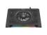 Stand/cooler laptop genesis oxid 450 rgb , dimensiune maxima laptop 15.6", 4 ventilatoare de 140 mm + 1 ventilator 140 mm, iluminare rgb, viteza de rotatie 2400 rpm cele de 60mm si 1100 rpm cel de 140mm, hub usb incorporat, dimensiuni 360 x 260 x 40 mm