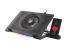 Stand/cooler laptop genesis oxid 450 rgb , dimensiune maxima laptop 15.6", 4 ventilatoare de 140 mm + 1 ventilator 140 mm, iluminare rgb, viteza de rotatie 2400 rpm cele de 60mm si 1100 rpm cel de 140mm, hub usb incorporat, dimensiuni 360 x 260 x 40 mm