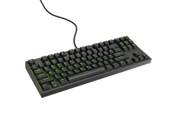 Tastatura gaming mecanica cu fir genesis thor 404 tkl, iluminare rgb, swtich linear, switch model gateron yellow pro, numar taste 87, 11 butoane multimedia, lungime cablu 1.8m, dimensiuni 358 x 133 x 38 mm, negru