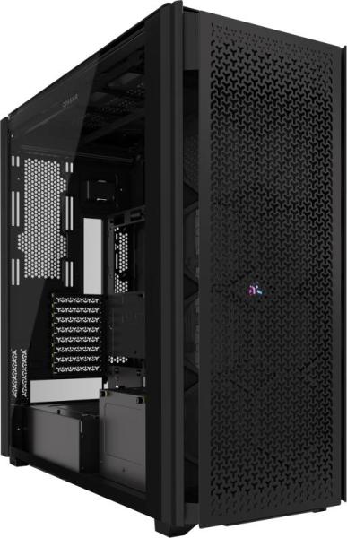 Carcasa corsair 9000d airflow super full tower rgb negru, tempered glass, sloturi expansiune 8 orizontale sau 4 verticale+ verticale pentru placa de baza secundara, drive bays: 5x3.5" 6x2.5", ventilatoare suportate: 18 (spate: 2x120mm sau 1x140mm, fata: 8