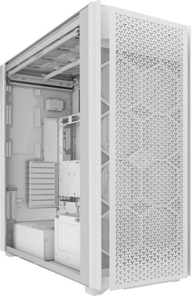 Carcasa corsair 9000d airflow super full tower rgb alb, tempered glass, sloturi expansiune 8 orizontale sau 4 verticale+ verticale pentru placa de baza secundara, drive bays: 5x3.5" 6x2.5", ventilatoare suportate: 18 (spate: 2x120mm sau 1x140mm, fata: 8x1
