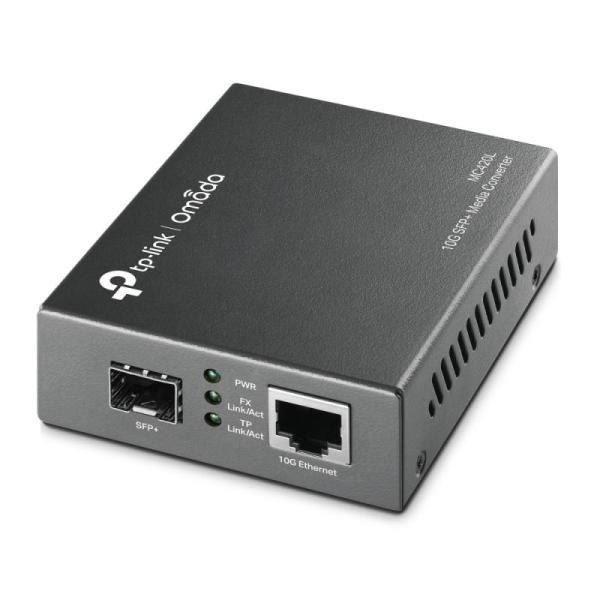 Omada 10g multi-gigabit rj45 to 10g sfp+ slot supporting minigbic modules port: 1× 10g sfp+ slot, 1× 10g multi-gigabit rj45 port (auto mdi/mdix) spec: chassis mc1400 rack-mountable