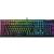 Tastatura mecanica gaming blackwidow v4 x (yellow switch), layout us, taste abs, layout us, cu 6 butoane customizabile, negru