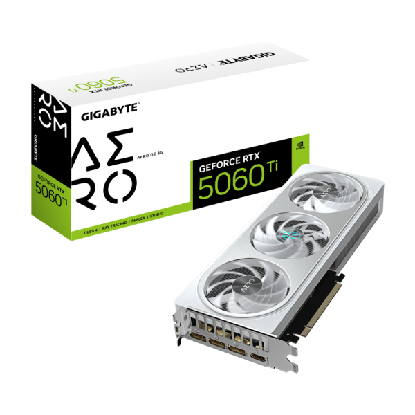 Placa video gigabyte geforce rtx 5060 ti aero oc 8gb gddr7 128 bit, pcie 5.0, 1x hdmi 3x dp