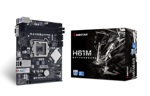 Placa de baza biostar h61mv3 7.0 lga 1155, 2x ddr3, 1x vga 1x hdmi, 1x pcie 2.0 x1 1x pcie 3.0 x16, 4x sata ii 3gb/s, matx