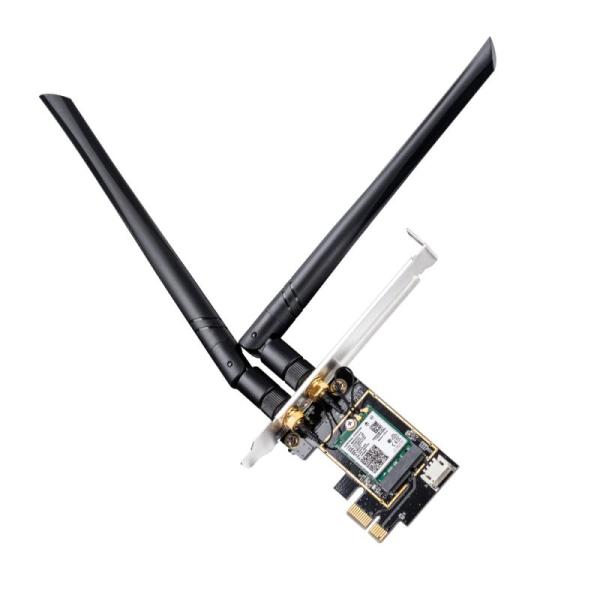 Cudy 3000mbps wi-fi 6 / bluetooth 5.0 pci express adapter, intel ax200 module, 2t2r, 2402mbps at 5ghz + 574mbps at 2.4ghz, 802.11ax/ac/a/b/g/n, 2 detachable antennas, ver 1.0