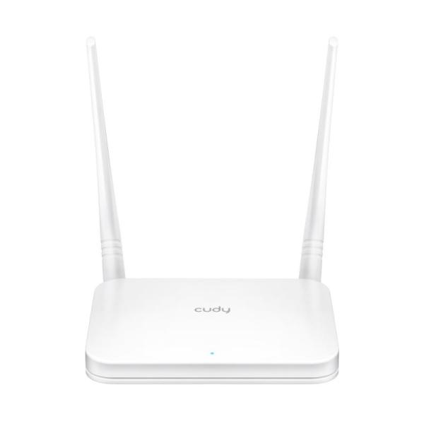 Cudy n300 wi-fi router, chipset mediatek, 802.11b/g/n,300mbps at 2.4ghz, 4 × 10/100mbps ports, 2 × 5dbi fixed antennas, wifi router/ap/ repeater/wisp mode, guest network, wps, ddns, vpn client, ipv6, cudy app