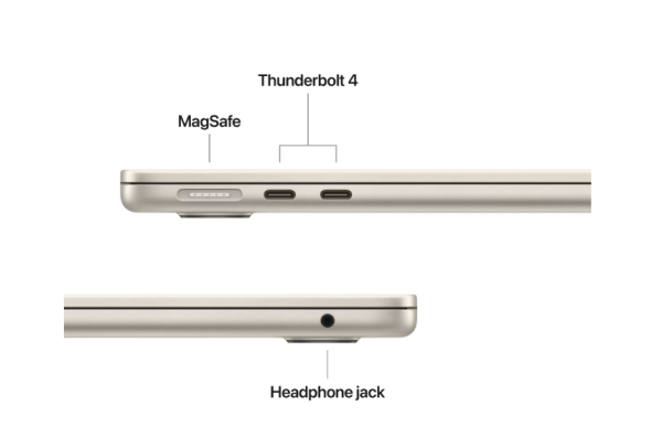 Macbook air 13.6" retina/apple m4 (cpu 10-core, gpu 10-core, neuralengine 16-core)/32gb/512gb - starlight - int kb (2025) 35w  (cto from  mc6a4ro/a)