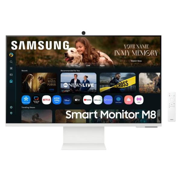 Monitor samsung 32" ls32fm801uuxdu, diagonal (inch): 32, diagonal (cm): 81, aspect ratio: 16:9, panel: va, resolution: 3840x2160, refresh rate: 60hz, response time gtg: 4ms, brightness (max): 400 cd/m², contrast (static) : 3000:1, viewing angle: 178/178, 