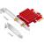 Cudy 5400mbps wi-fi 6e / bluetooth 5.2 pci express adapter with heatsink, intel ax210 module,2t2r, 2402mbps at 5ghz/6ghz + 574mbps at 2.4ghz, 802.11ax/ac/a/b/g/n, 2 detachable antennas, v2
