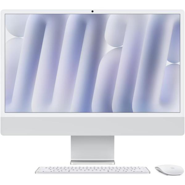 Apple imac 24" retina 4.5k/ apple m4 (cpu 10-core, gpu 10-core, neuralengine 16-core)/32gb/1tb - silver - int kb (2024)  (cto from  mcr24ro/a)