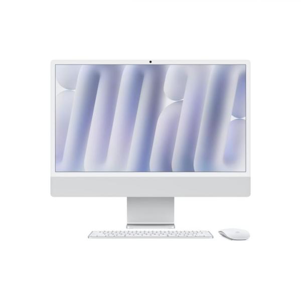 Apple imac 24" retina 4.5k/ apple m4 (cpu 10-core, gpu 10-core, neural engine 16-core)/24gb/512gb - silver - int kb (2024)