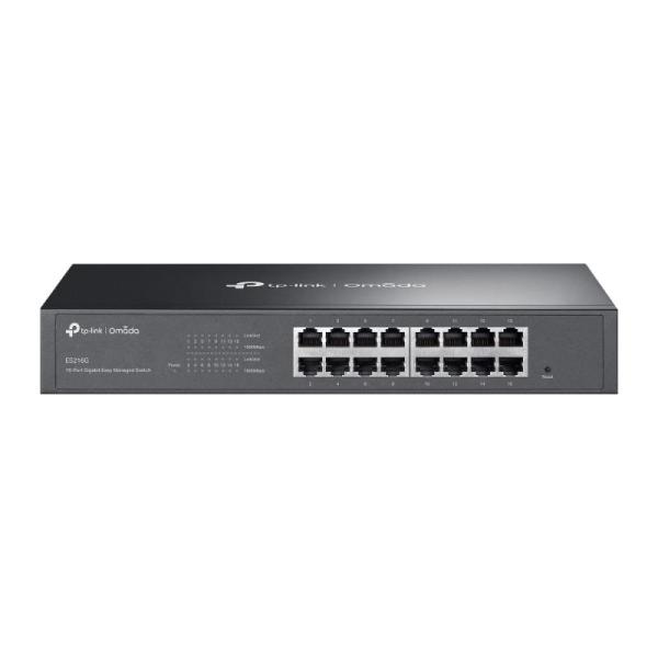 Omada 16-port gigabit easy managed switch port: 16× gigabit rj45 ports spec: 1u 13-inch rack-mountable steel case feature: integration with omada sdn controller and omada cloud essentials, flow control, loopback detection, port isolation, port mirroring, 
