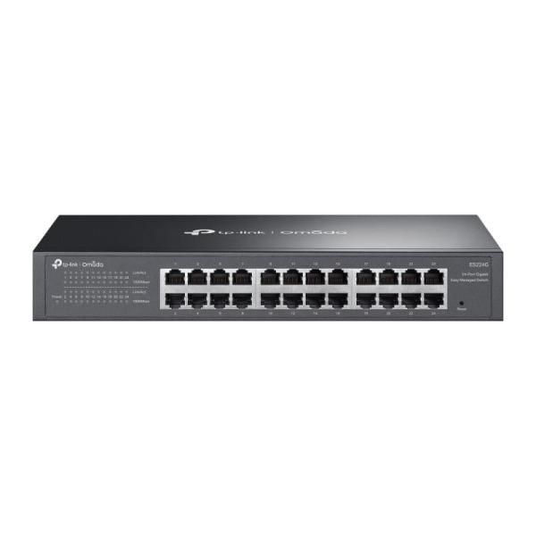 Omada 24-port gigabit easy managed switch port: 24× gigabit rj45 ports spec: 1u 13-inch rack-mountable steel case feature: integration with omada sdn controller and omada cloud essentials, flow control, loopback detection, port isolation, port mirroring, 
