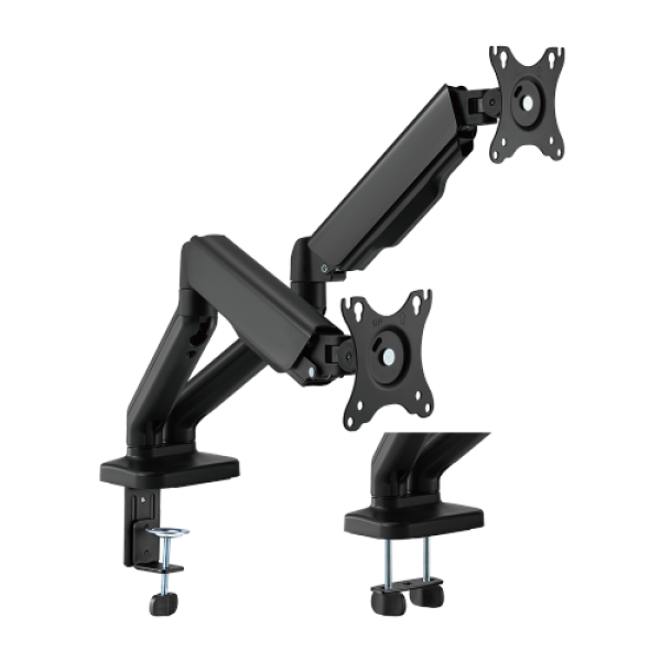 Braț pentru monitor cu contragreutate material: oțel, plastic suprafață finisaj : electroforeză, acoperire cu pulbere dimensiune compatibila ecran: 17"-32" greutate maxima (pe ecran): 2~9 kg compatibilitate vesa: 75x75, 100x100 interval de inclinare : +90