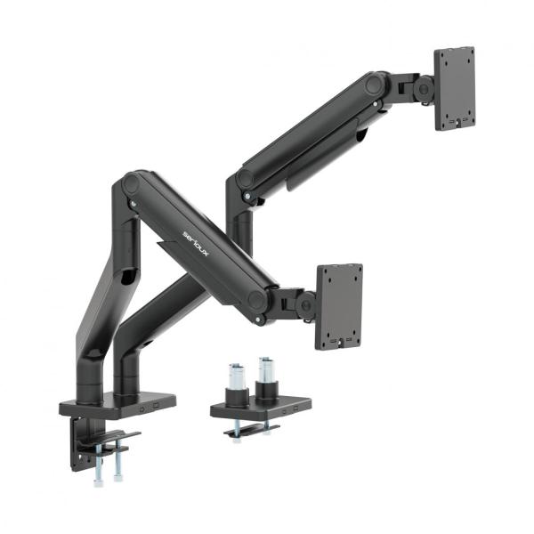 Brat monitor serioux fit screen size 17"-45" weight capacity (per screen) 2~20kg vesa compatible 75x75,100x100 tilt range +50°~-20° swivel range +90°~-90°