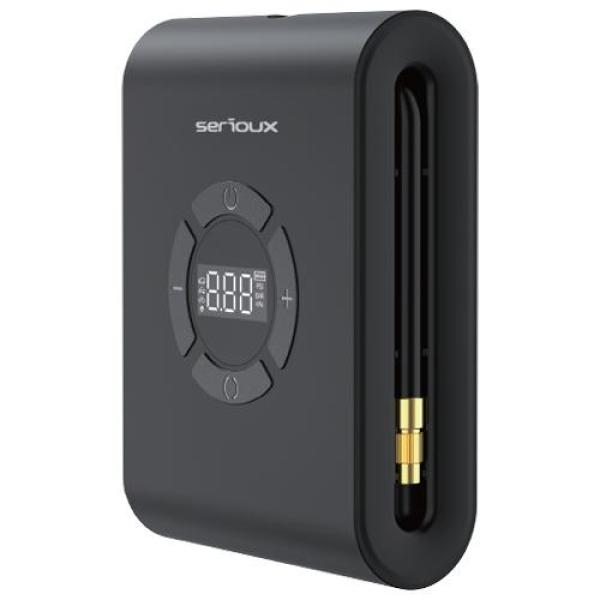 Starter auto cu compresor de aer serioux, interval de presiune reglabil 3~150psi/0,2~9,9bar/20~990kpa, temperatura de functionare incărcare: 0° c~45°c, descărcare: -20°c~60°c, temeperatura de depozitare 10 °c~50 °c, lungimea tubului de umflare 115 mm (inc
