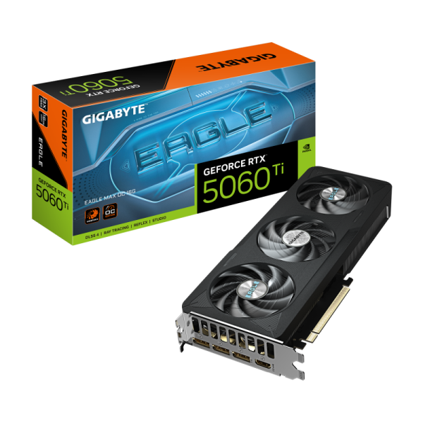 Placa video gigabyte geforce rtx 5060 ti eagle max oc 16gb gddr7 128 bit, pcie 5.0, 3x dp 1x hdmi