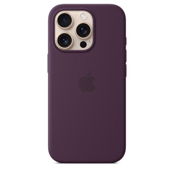 Iphone 16 pro silicone case with magsafe - plum